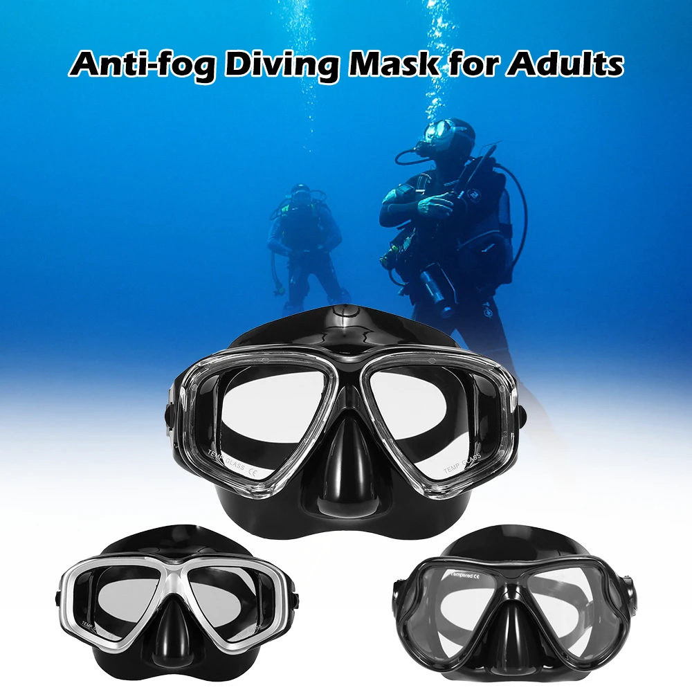 Lixada-mascarilla de buceo antiniebla para adultos, máscara de esnórquel para natación, gafas de lente de vidrio templado para hombres y mujeres