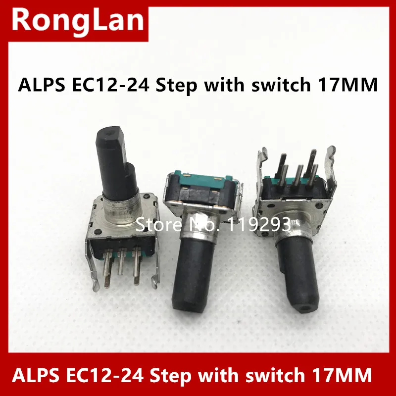 Автомобильный аудио регулятор громкости ALPS EC12 шаг с Ременным нажатием Переключатель горизонтальный 24 точки-ось 17 мм 5 футов-10 шт./лот