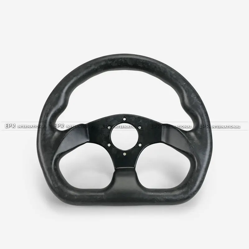 Матовое Кованое карбоновое плоское рулевое колесо (диаметр 320 мм 6 болтов 70