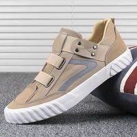 holfredterse 5 solid colour men casual elastic band flat canvas shoes slip on autumn comfortable lightweight low top shoes 20182