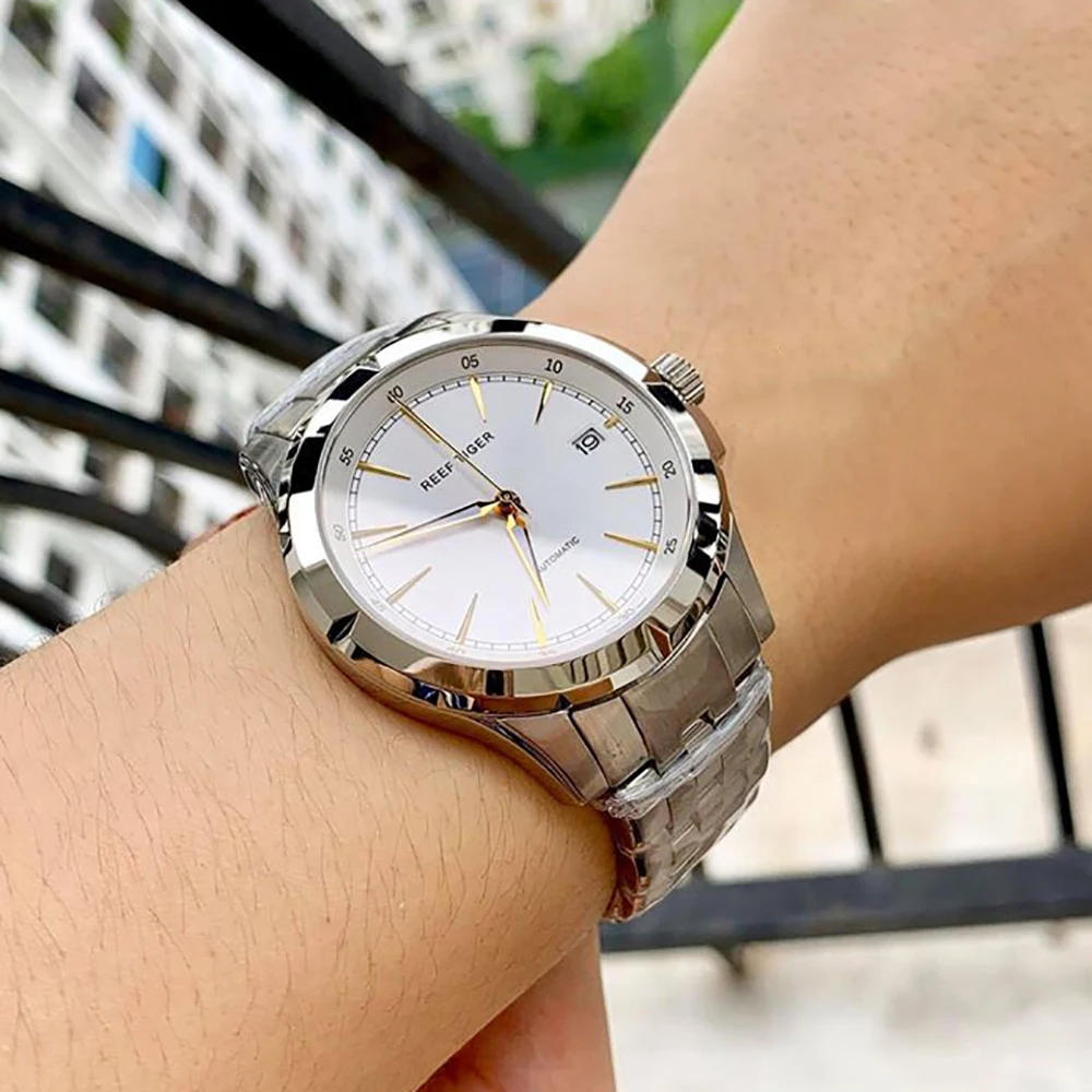 Часы мужские автоматические светящиеся полностью стальные с датой|watch business|watch