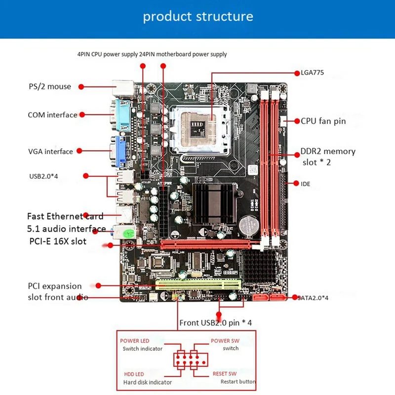 Материнская плата G31 LGA775 Pin Sup порт s DDR2 8G память с LPT COM портом|Материнские платы| |