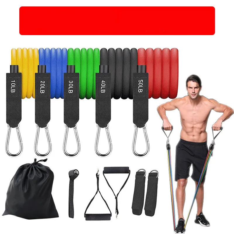 

22Pcs/Set Latex Resistance Bands Yoga Pull Rope Expander Fitness Equipment Elastic Bands for Fitness Exercise Gym Fitness