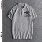 Рубашка-поло GUSTOMERD мужская с коротким рукавом, Повседневная футболка из 100% хлопка, однотонная, уличная одежда свободного покроя, на лето