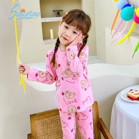 susuray autumn wholesale sleepwear children cartoon kids clothes girls 3 to 4 years pajamas sets toddler pyjamas baby cotton pjs