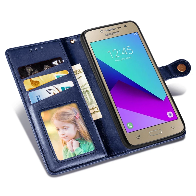 Кожаный чехол-бумажник с откидной крышкой для Samsung Galaxy J2 Prime чехлы чехол защитный