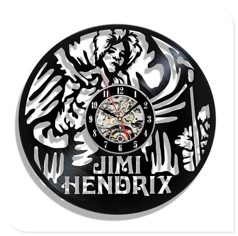 22 Jimi Hendrix 3D ручной работы художественное зеркало настенные часы виниловая запись наклейка для стены в виде часов домашний декор поддержка Прямая - Цвет: 22