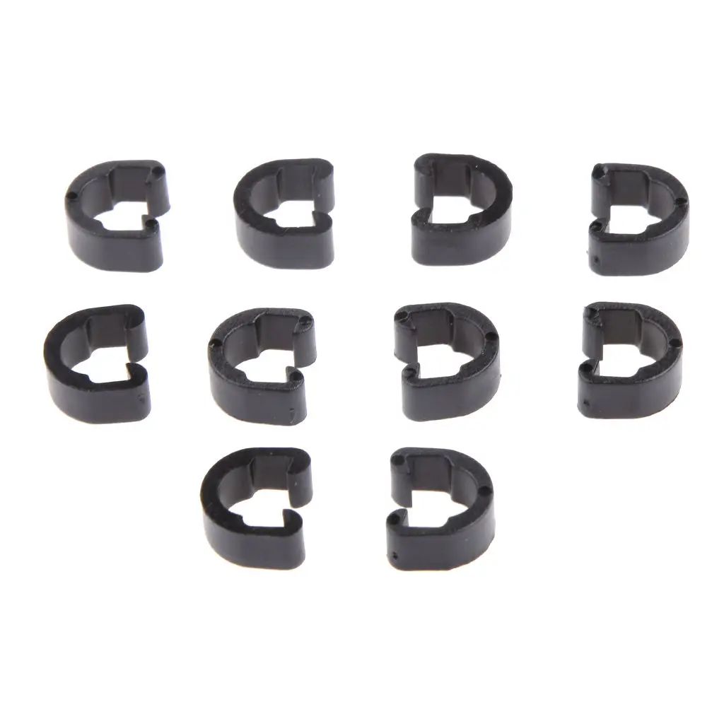 

10 Pieces 1.1cm MTB BMX Road Mountain Bike Bicycle Brake Cable Guides Hose C Clips Buckle