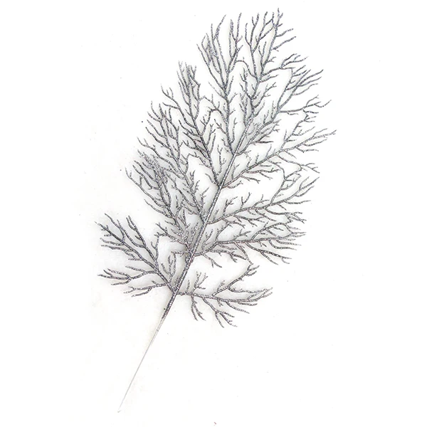 Silver C 20 шт. блестящие Порошковые листовые украшения, подарки на рождественскую елку, семейные вечерние украшения, счастливый год, сделай сам, золото и серебро, 40 см - Цвет: Silver C