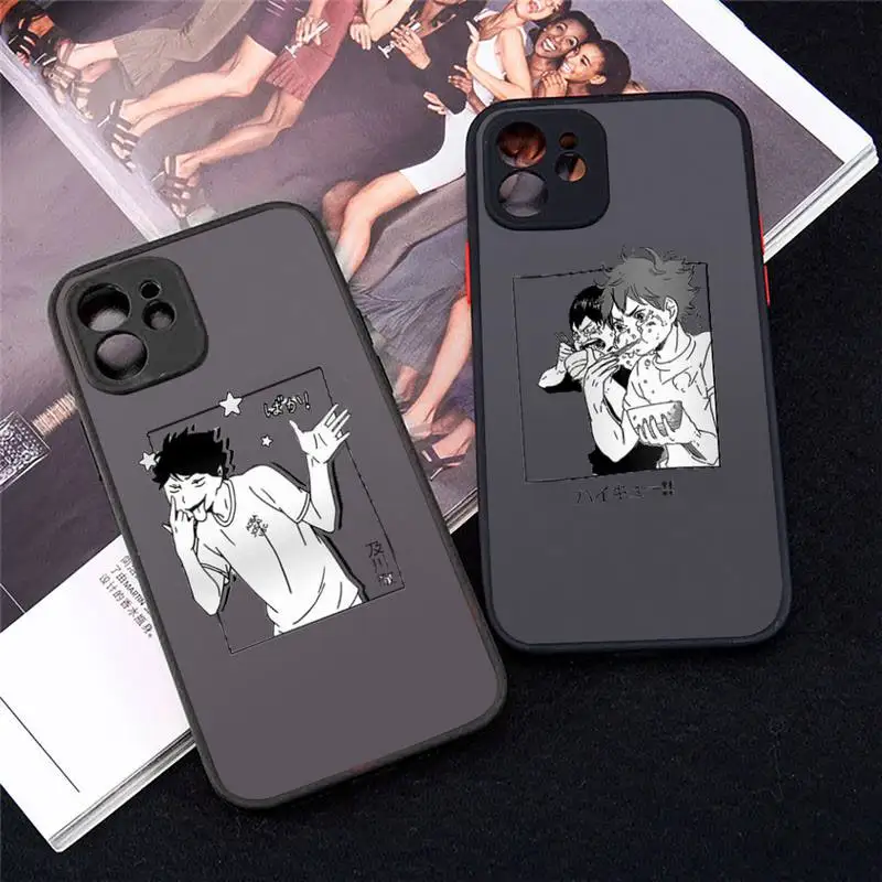 

Haikyuu Hinata attacks anime Phone Case matte transparent For iphone 7 8 11 12 13 plus mini x xs xr pro max cover