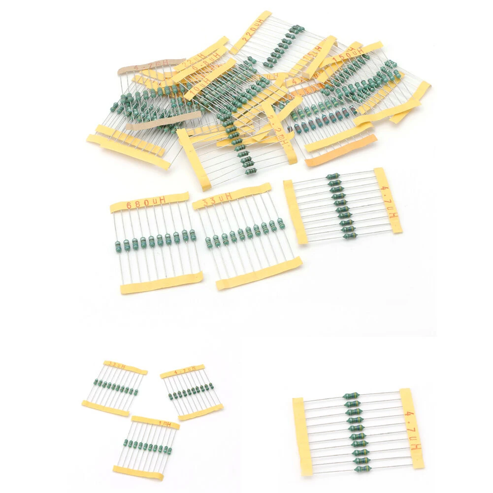 200 Pcs Professional Power Electrical Equipment 0.5W Inductor Kits Resistors Parts 20 Value DIP Color Wheel 10 Percent Tolerance |