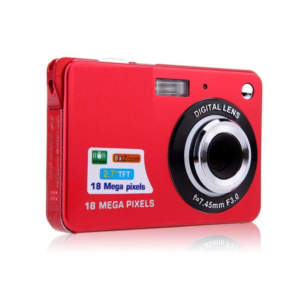 2 7 дюймов 18mp 720p Портативная цифровая мини камера 8x зум TFT LCD экран Камера