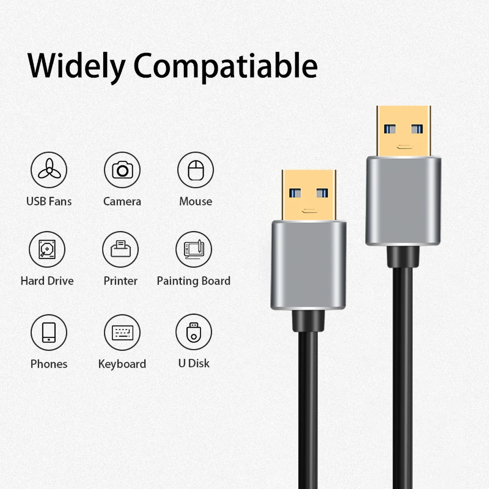 Kebidu 1 м USB к кабель Тип A папа мужчине 3 0 удлинитель для жесткого диска веб камера