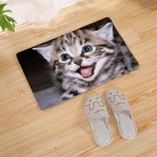 Bonito gato entrar porta tapete da cozinha frente capacho cozinha tapete casa tapete sala interior antiderrapante tapetes de banho bem vindo (2)