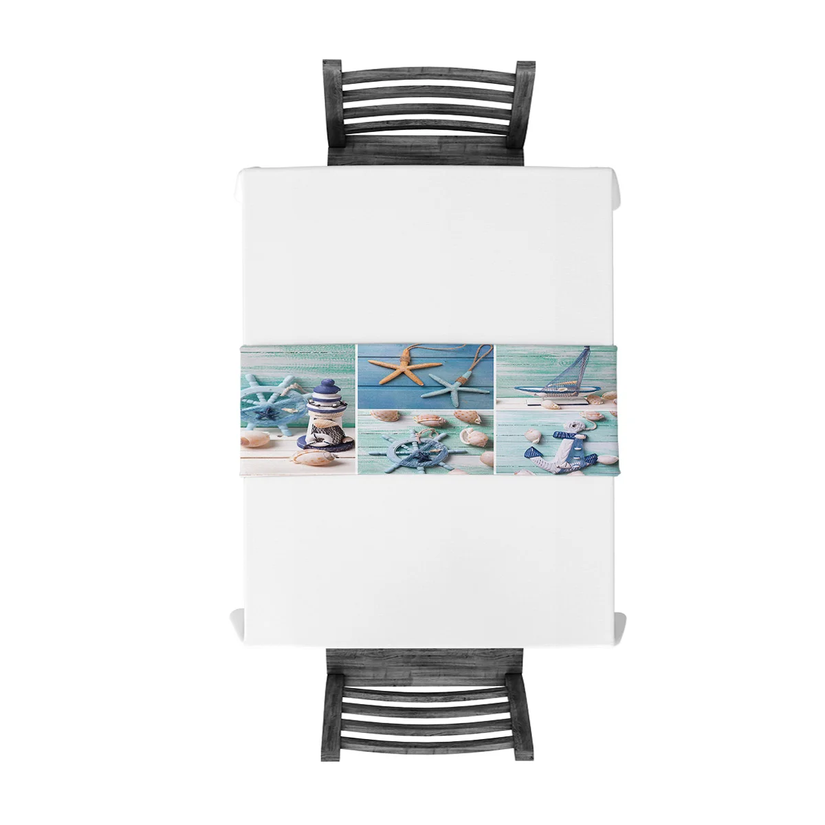 Маяк в средиземноморском стиле морская звезда якорь настольные дорожки скатерти