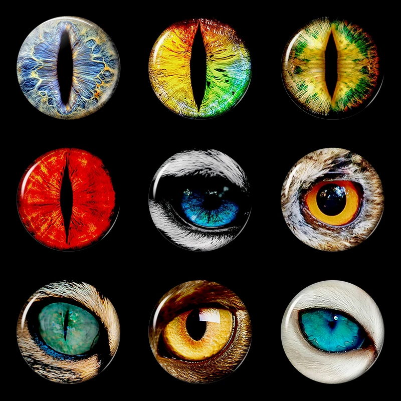 Магнит на холодильник с изображением Глаз Дракона кабошоны 30 мм наклейки со