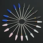 1 шт. синий розовый керамический Фрезер для ногтей, Электрический Фрезер для маникюра, вращающиеся фрезы для педикюра, гель для удаления пилок для ногтей, инструменты