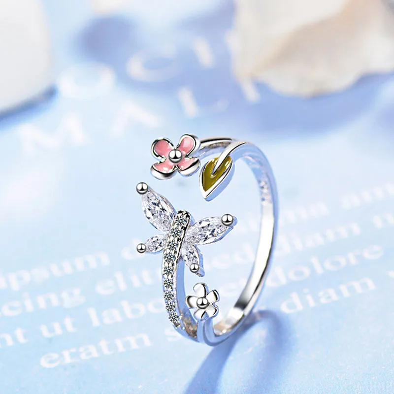 Регулируемое кольцо MEETSOFT для женщин ювелирное изделие с покрытием из серебра Copal