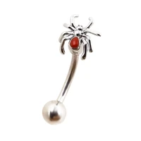 jhjt 16g spider curved barbell eyebrow rings stainless steel cartilage daith earrings belly lip ring eyebrow piercing jewelry
