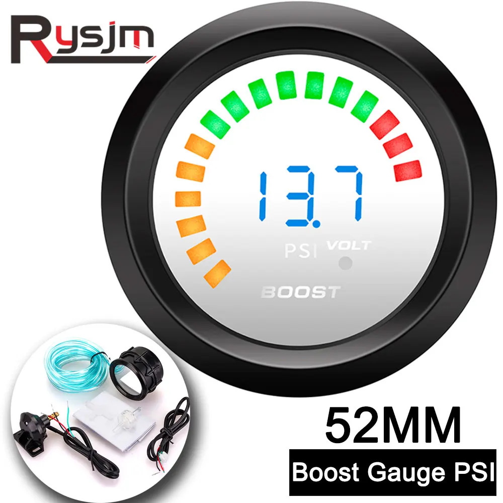 2 &quot52 мм Автомобильный турбонаддув Калибр PSI / in. Hg с автоматическим регулируемым