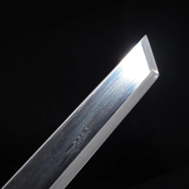

Real Steel Sword Chinese Trational Tang Dynasty Handmade Sword Folded Steel Damacus Steel Full Tang Blade Brass fitting