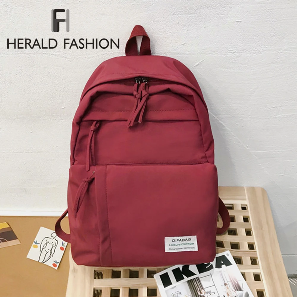 Herald Fashion классические водонепроницаемые Рюкзаки для студентов нейлоновый рюкзак