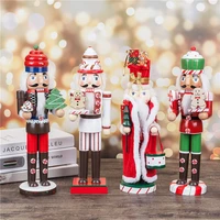 wood nutcracker puppet christmas wooden handmade crafts home shop desktop ornament decoration birthday gift 8 type 35cm