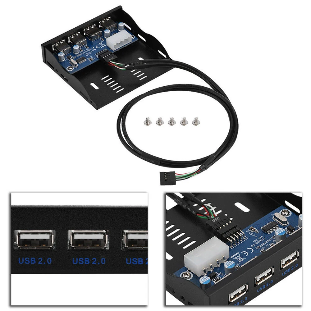 9 Pin концентратор адаптер Передняя панель материнская плата 4 порта USB 2 0 PC