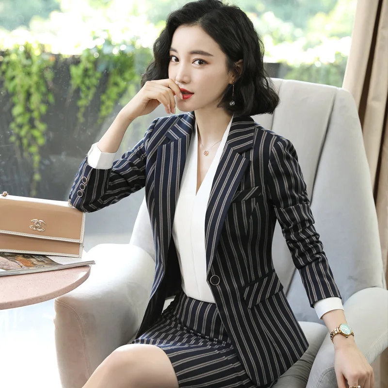 Новый модный осенний женский OL профессиональный темперамент одна застежка