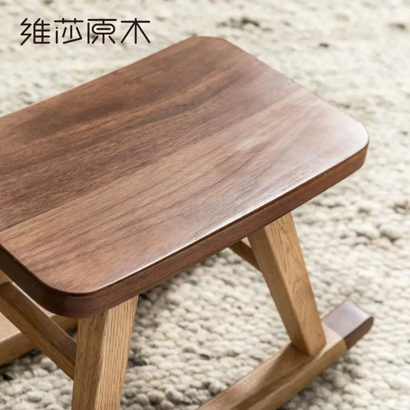 Японский детский полностью натуральный деревянный троянский табурет