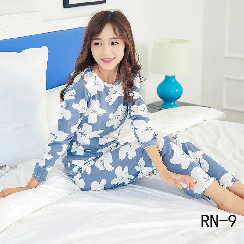 Новые детские пижамные комплекты RN 9 осенне зимняя тонкая одежда для сна с