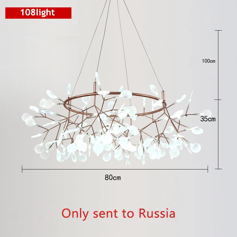 108light-RU Современный светодиодный подвесной светильник, скандинавские акриловые ветви, светильник для столовой, кухни, дизайнерские промышленные подвесные лампы, светильник ing - Цвет корпуса: 108light-RU
