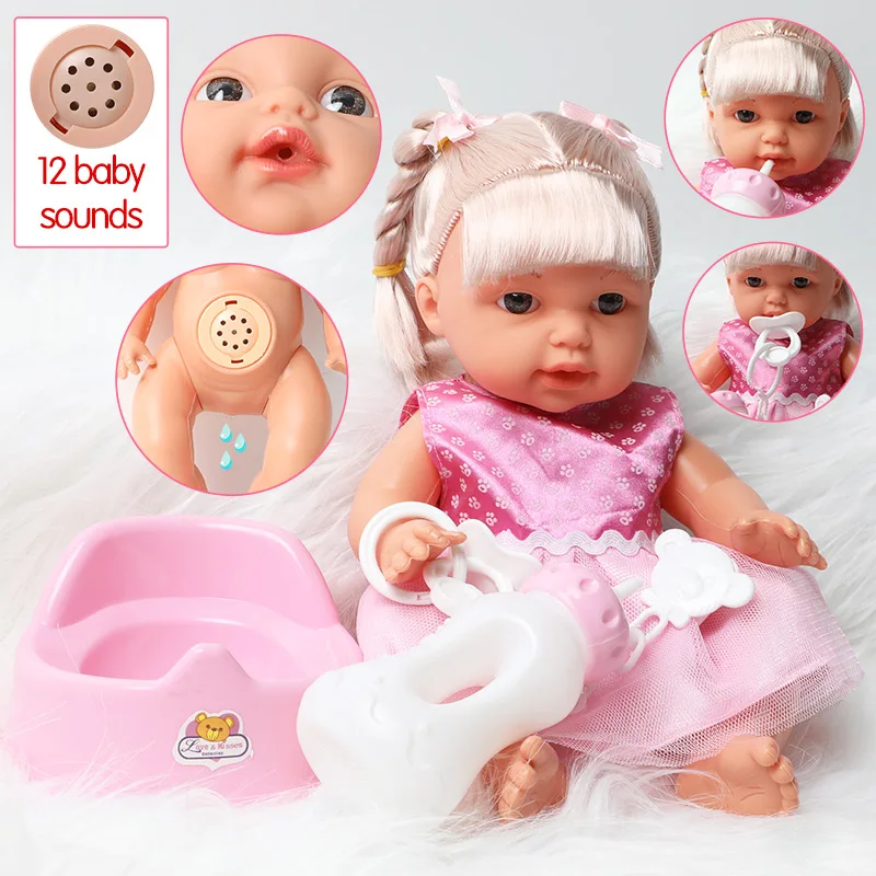 12-дюймовая Реалистичная кукла bebe reborn 30 5 см силиконовая имитация звука