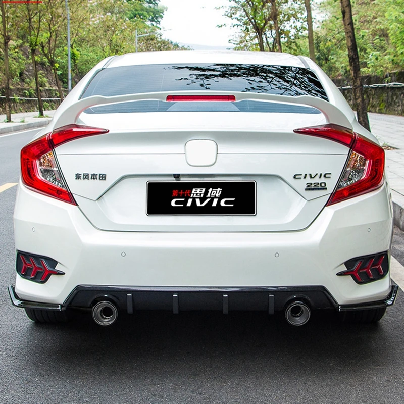 Для Honda Civic спойлер заднего крыла, багажник загрузки крылья abs-спойлеры DS стиль