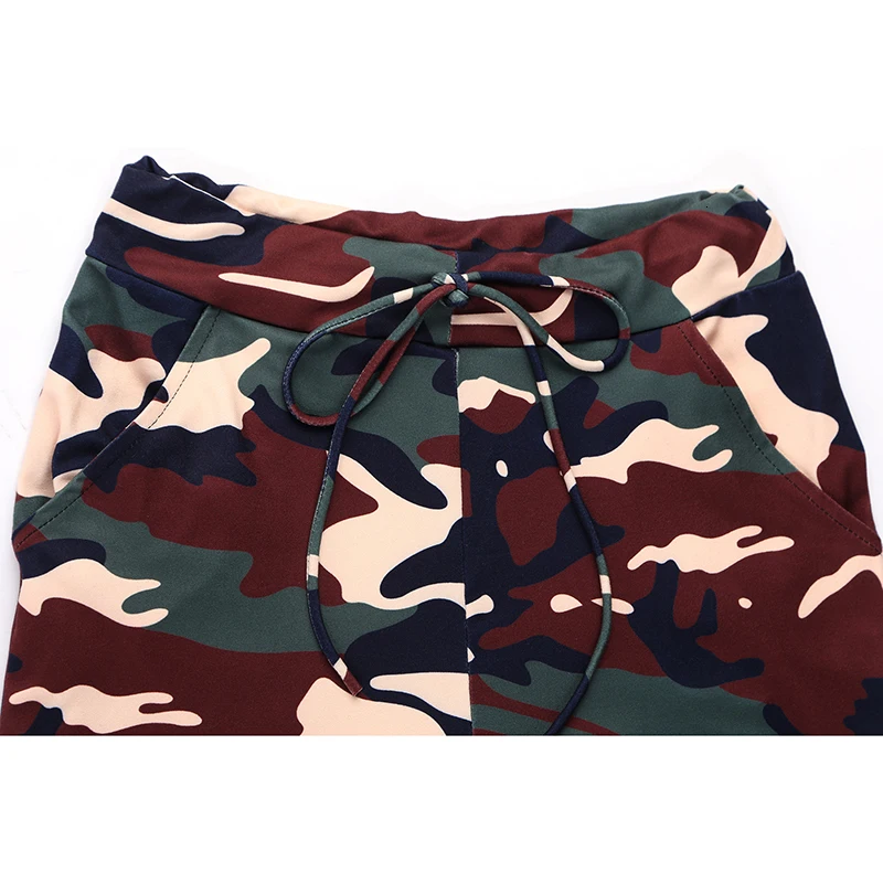 Женский Камуфляжный костюм из 2 предметов для йоги с длинным рукавом + штаны