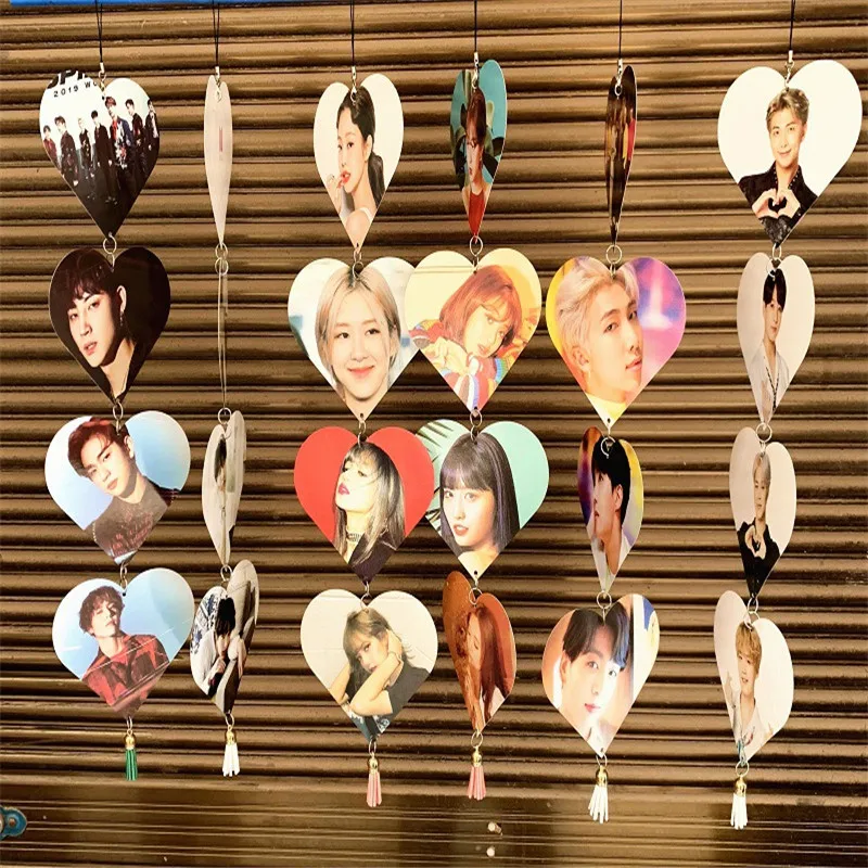 1 шт. Kpop Bangtan Boys JK V SUGA BP LISA Rose Twice GOT7 Love Photo Listing String легко носить с собой фоновое
