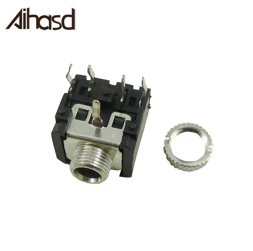 5 шт./лот разъем для наушников 3 дюйма двухканальный стереозвук в рубчик