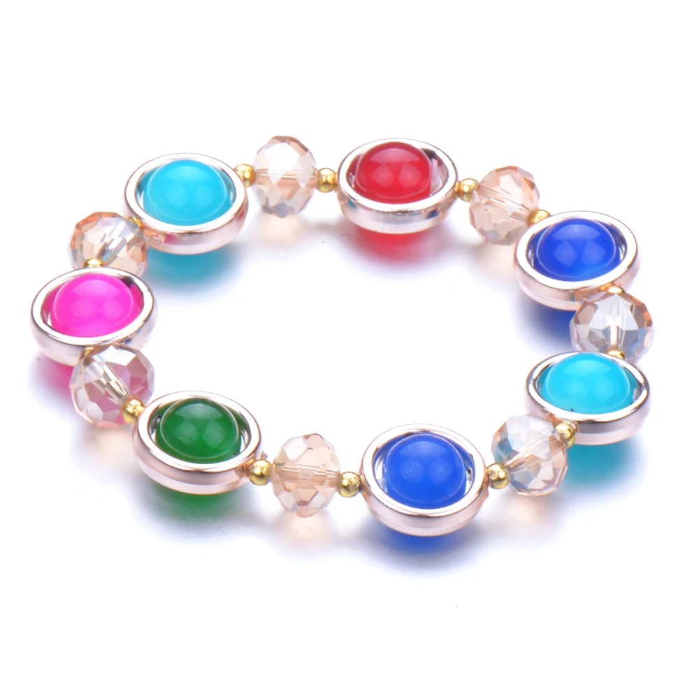 10 шт./лот Стрейчевые браслеты из бисера для женщин модные цвета натуральные камни