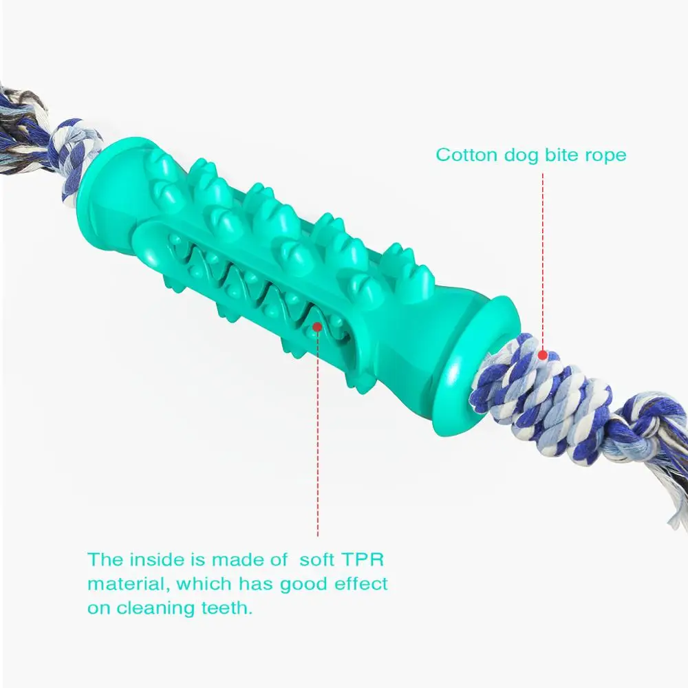

Dog Toys for Aggressive Chewers Molar Stick Gnawing Multifunctional Dog Toothbrush for Small Dogs Wash Clean Canine and Incisor