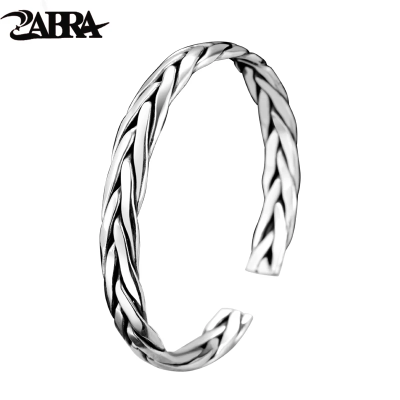 Плетеный браслет из серебра 999 пробы унисекс в стиле ретро | Украшения и