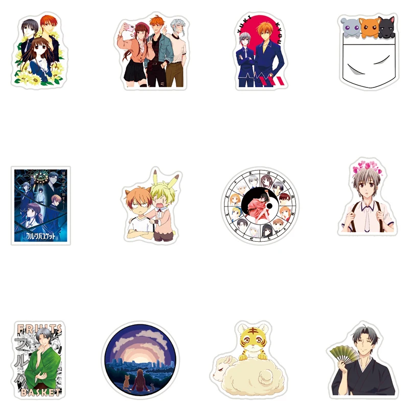 10/25 шт./компл. популярная японская аниме корзина для фруктов наклейки любителей