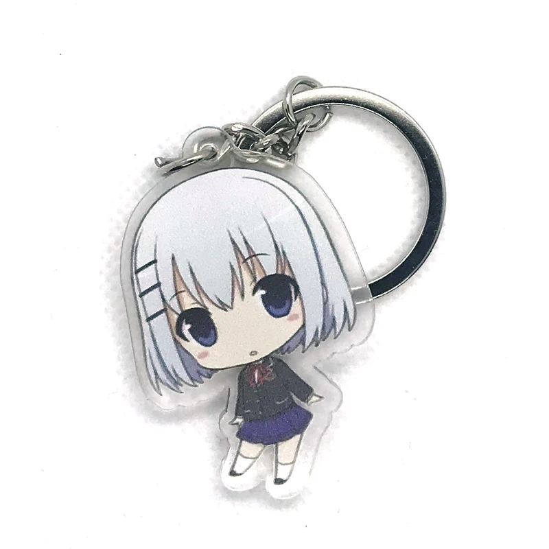 

Anime DATE A LIVE Yatogami Tohka Tobiichi Origami Kotori Itsuka Bags Pendant Keychain Acrylic Keyring Q Version Cute Cosplay