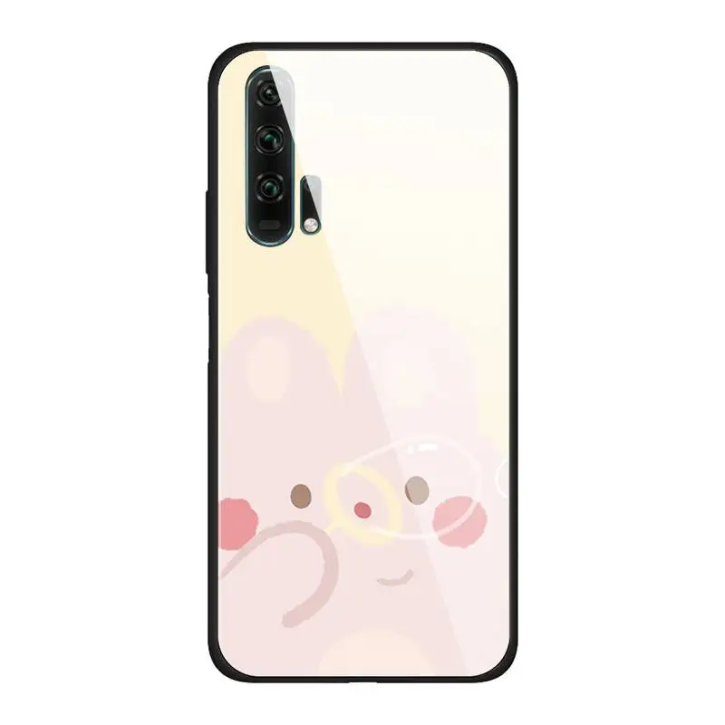 

Kawaii Bear Couple Animal Glass Phone Case Fundas For Huawei P20 Pro P30 Lite Mate 9 10 20 Pro Nova 3i 5 3E Cover Accessories