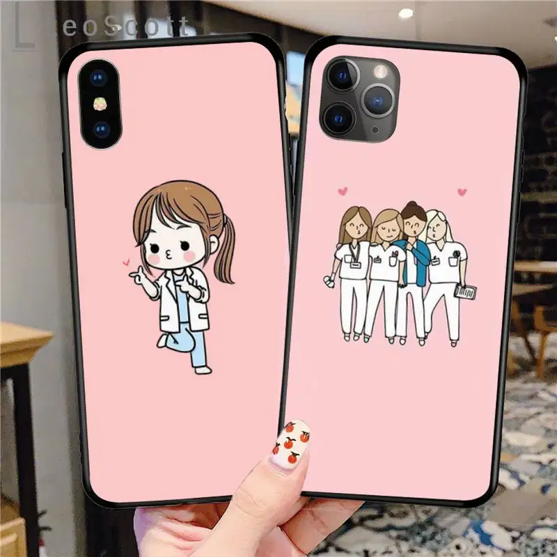 

Medicine CartoonDoctor Nurse cool Phone Case for iPhone 11 12 pro XS MAX 8 7 6 6S Plus X 5S SE 2020 XR