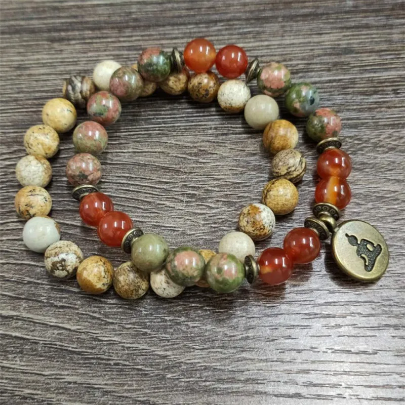 Набор браслетов для мужчин и женщин браслет йоги с сердоликом кристаллом