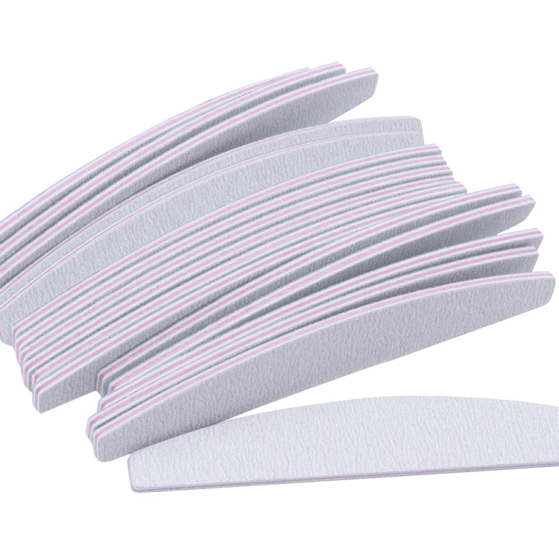 

5pcs Nail File Sanding Half Moon 100/180 Grey Buffer Block for Manicure Polishing Tools Nail Art Accessory