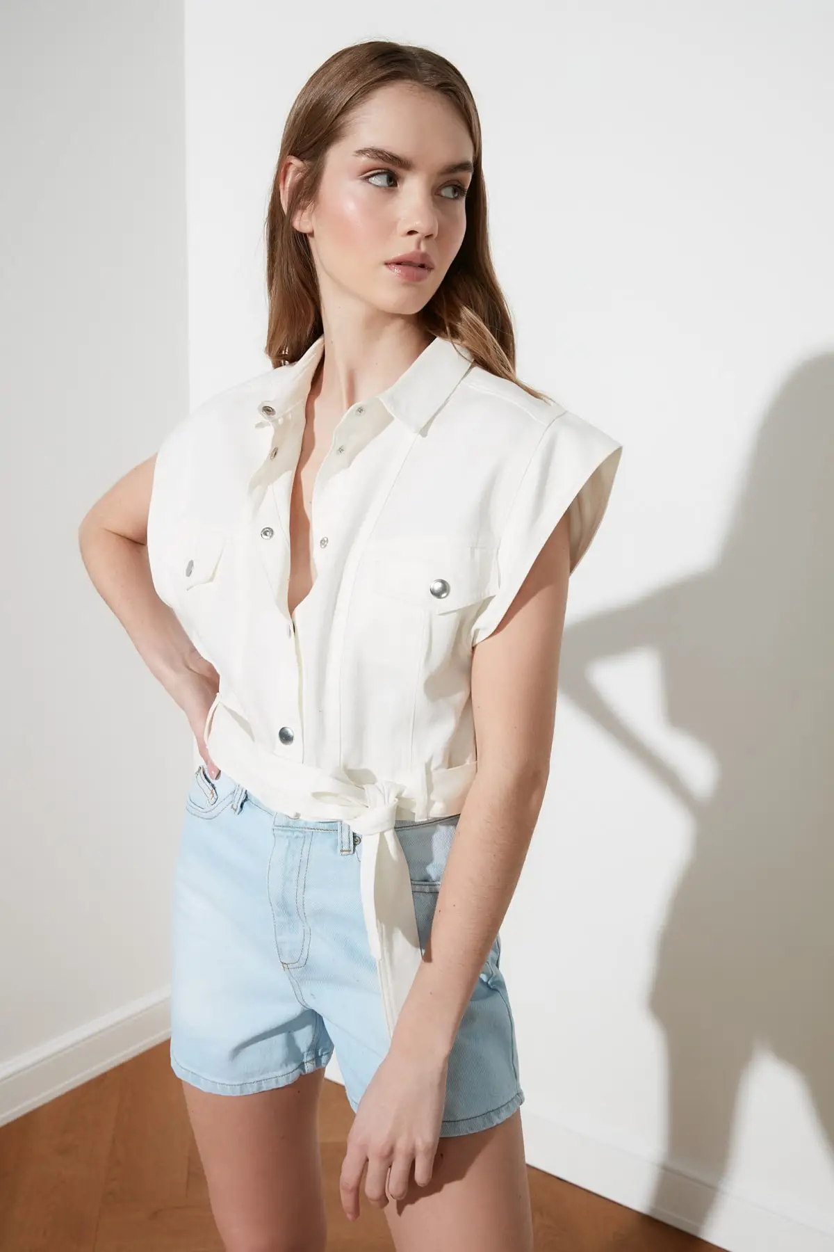 Базовые джинсовые шорты trendwestern TWOSS20SR0297 | Женская одежда