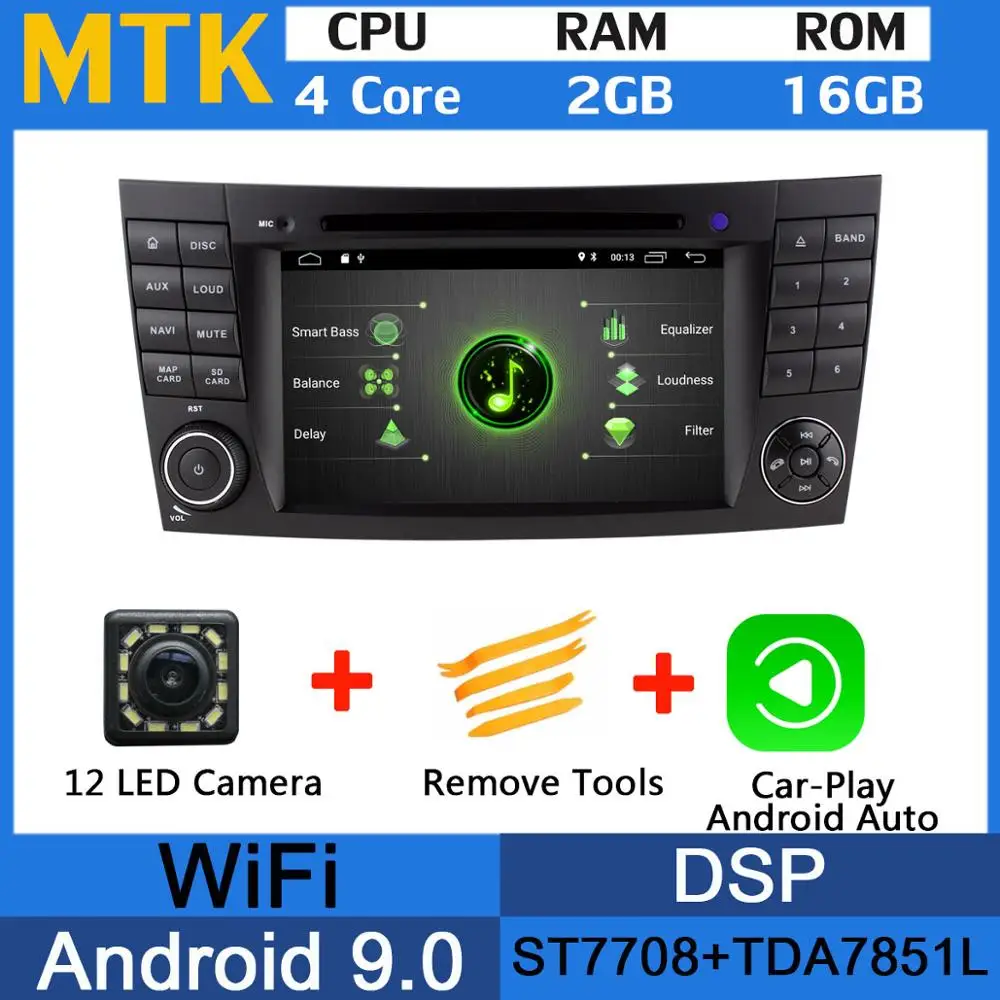 MTK-Carplay 5 USB порт Android 9,0 PX6/Восьмиядерный 4 Гб ram автомобильный dvd-плеер для Mercedes Benz W211 W463 W219 W209 E G CLK CLS класс Автомагнитола - Цвет: MTK-Carplay