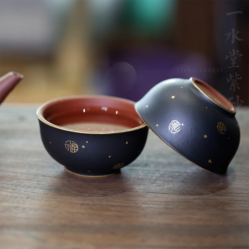 

Yishuitang Zisha Liufu cup gold master cup Zen tea cup Zisha Cup