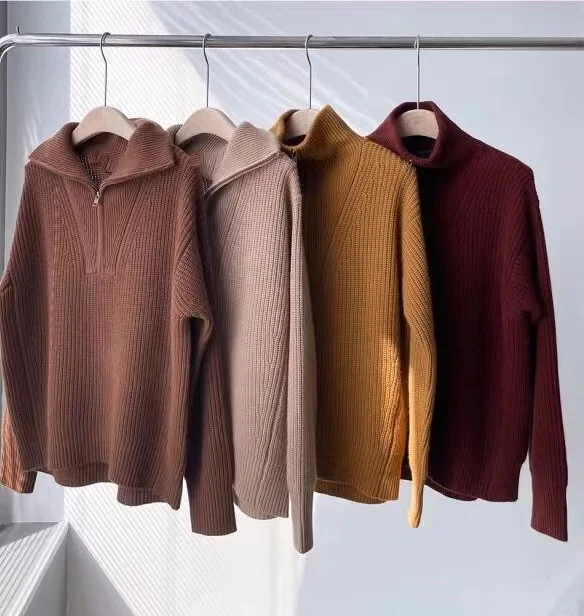 

Fyion High Quality Runway Design Sweater Women 2022 Spring Knitted Pullover Femme Solid Cashmere Sweater